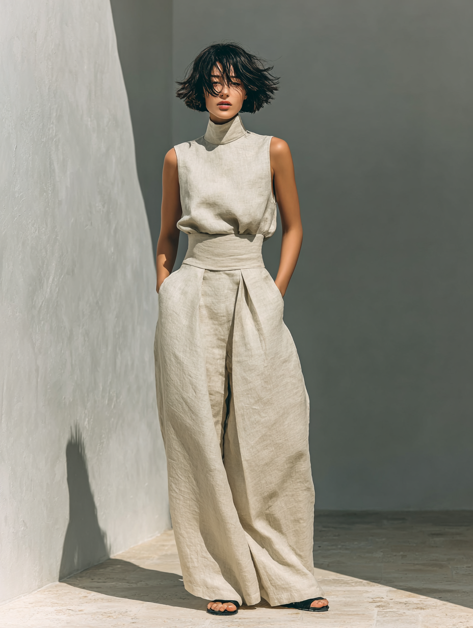 María | Conjunto de lino elegante