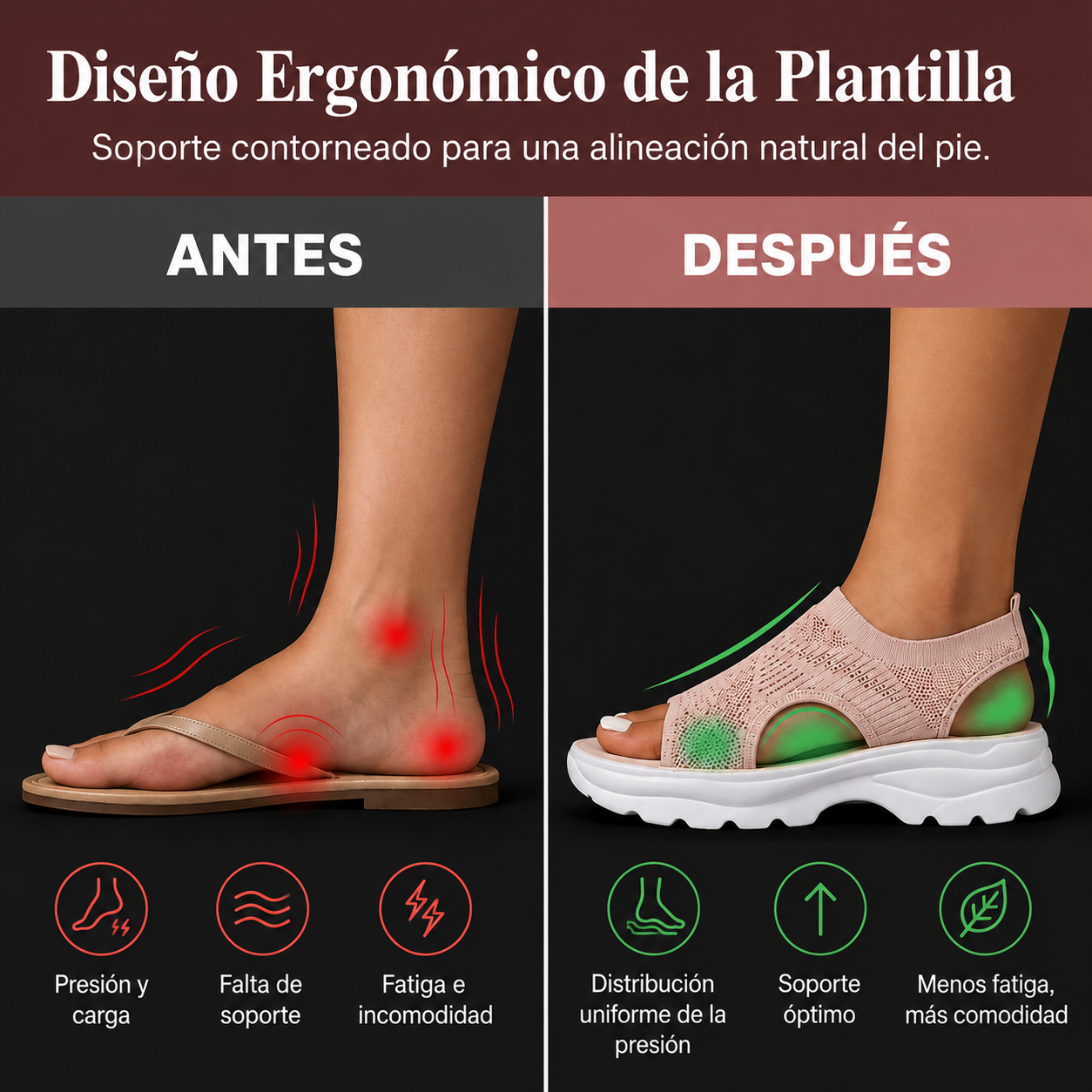 Sandalias de plataforma de malla transpirable para mujer