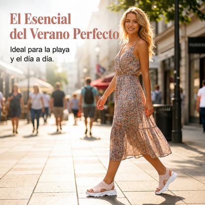 Sandalias de plataforma de malla transpirable para mujer