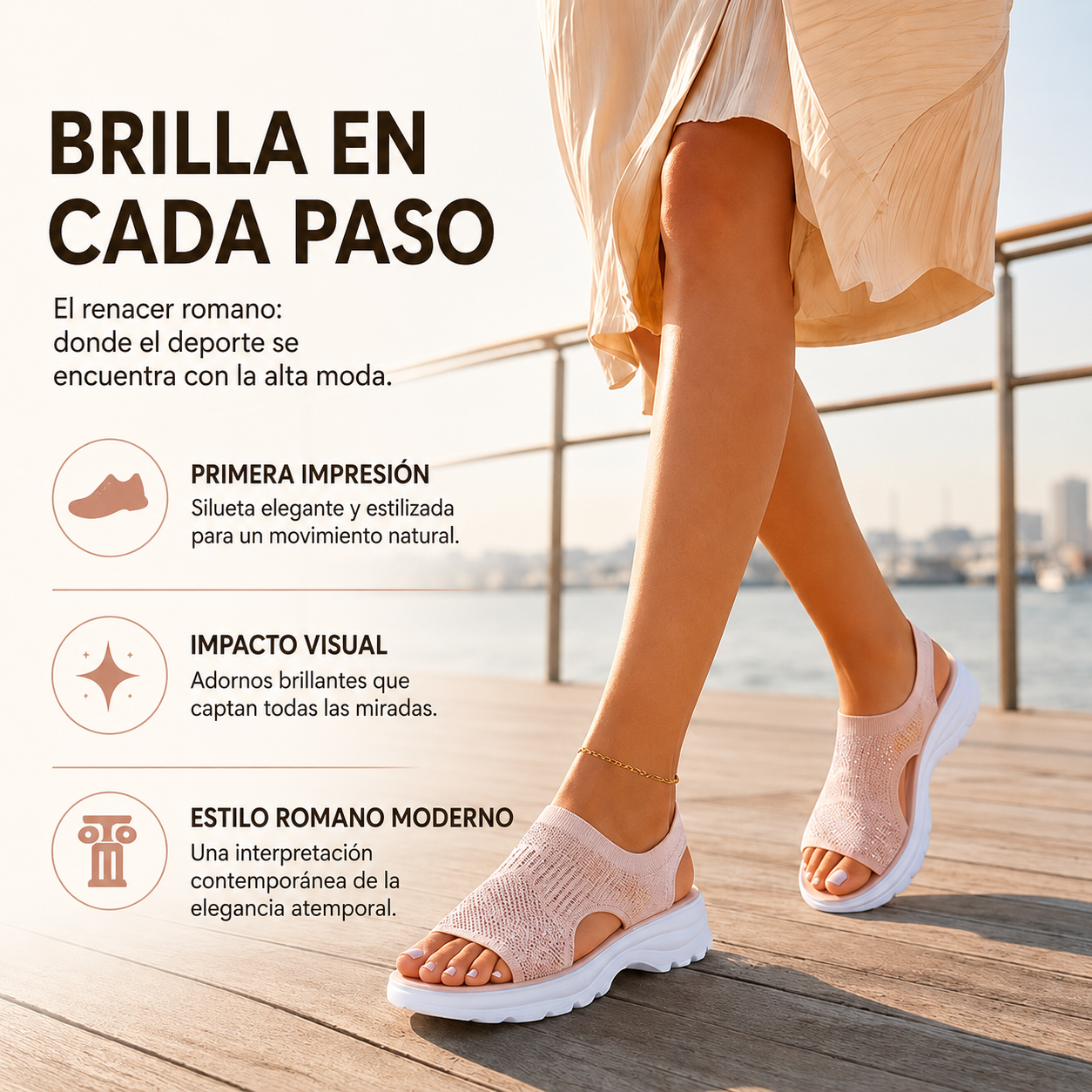 Sandalias de plataforma de malla transpirable para mujer