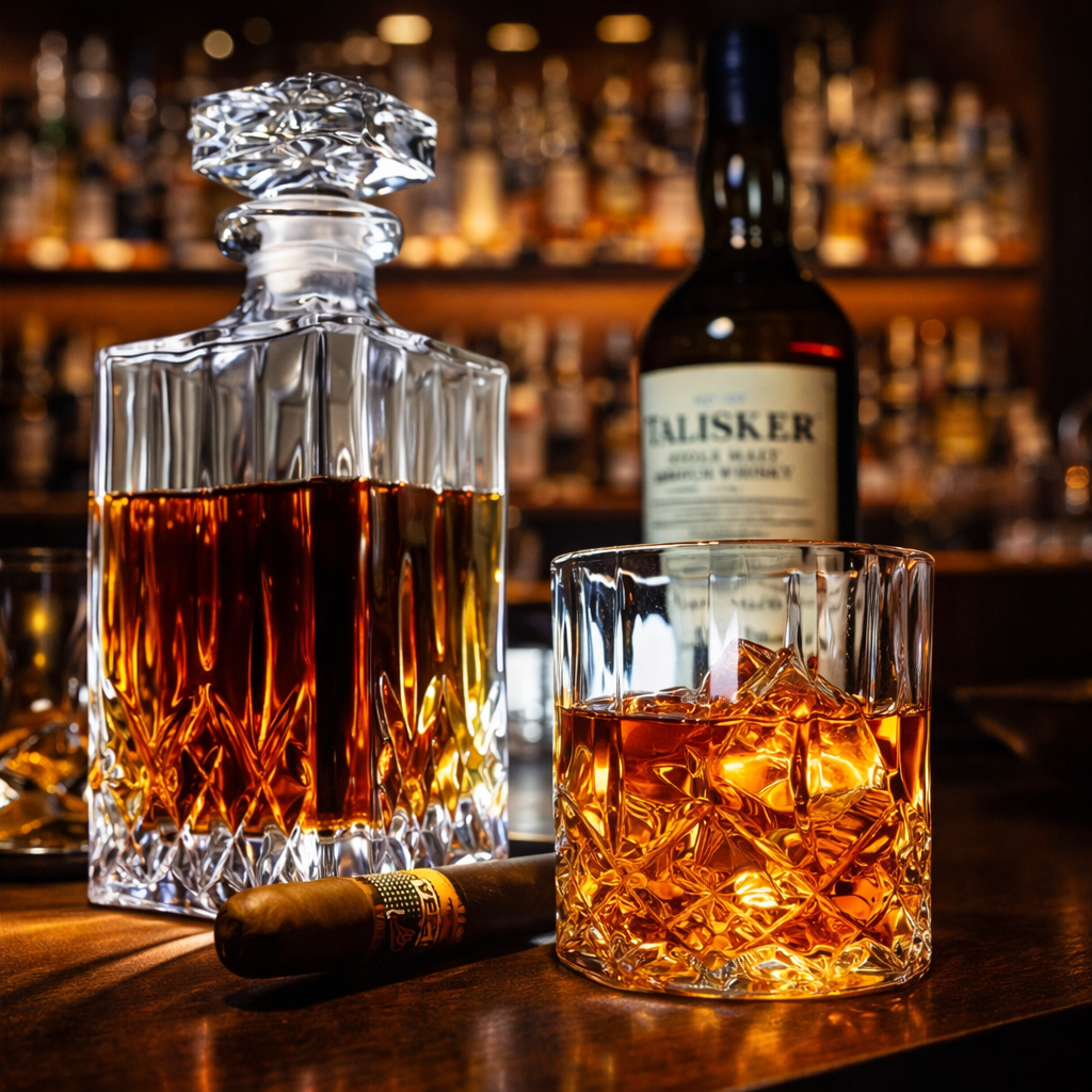 Botella y Vasos de Whisky - Edición Original