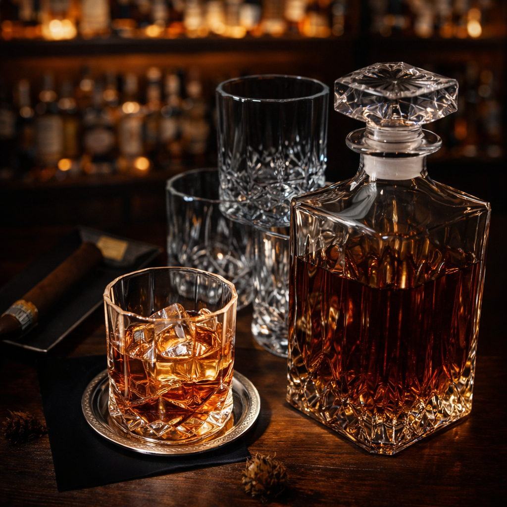 Botella y Vasos de Whisky - Edición Original