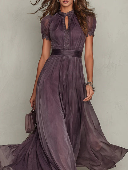 Ashley | Elegante vestido largo de gasa vintage