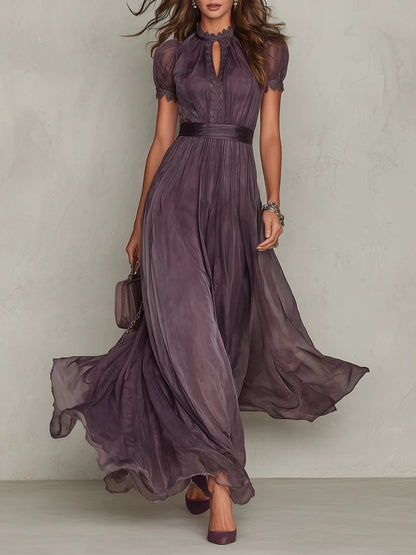 Ashley | Elegante vestido largo de gasa vintage