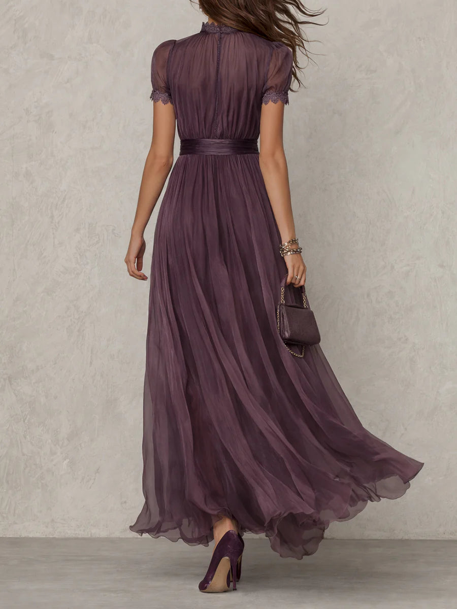 Ashley | Elegante vestido largo de gasa vintage