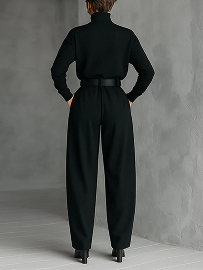 Juliet | Conjunto de suéter de cuello alto y pantalón recto