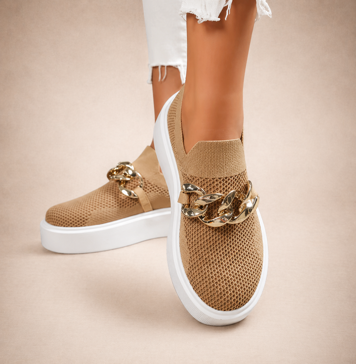 Maria | Zapatos con cadena metálica