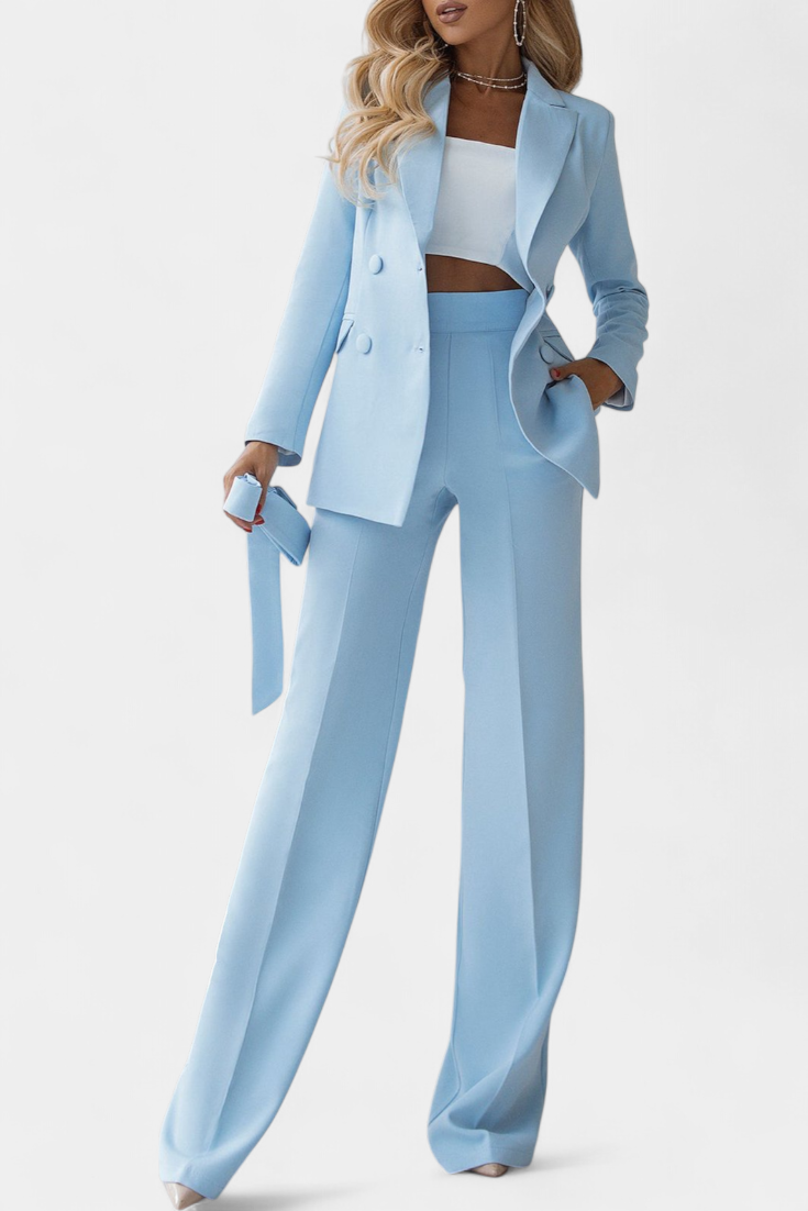 Julia | Conjunto Urbano de Blazer y Pantalón de Corte Regular