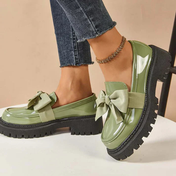 Violeta - Mocasines de plataforma con lazo